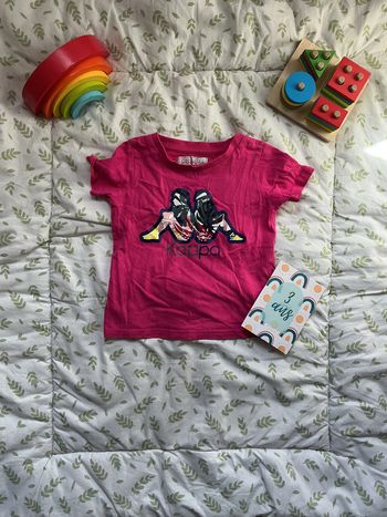 teeshirt manches courtes rose kappa 3 ans