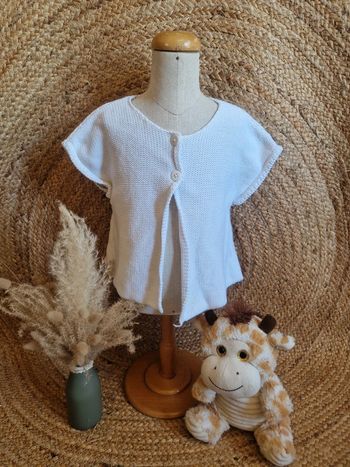 Gilet manche courte blanc fille du pareil au même 23mois 86cm
