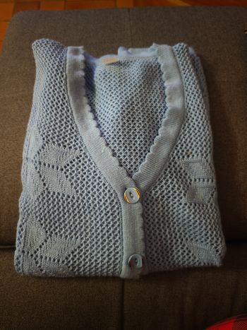 Gilet bleu ajouré 2 poches taille 2xl (correspond à un 52/54)