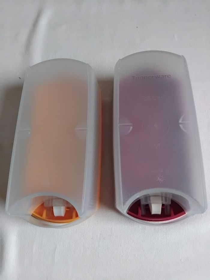 TUPPERWARE - 2 Boîtes (Modulaire Pop, capacité 350 ml) Etat neuf - photo numéro 2