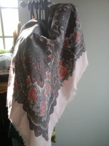Foulard carré rose