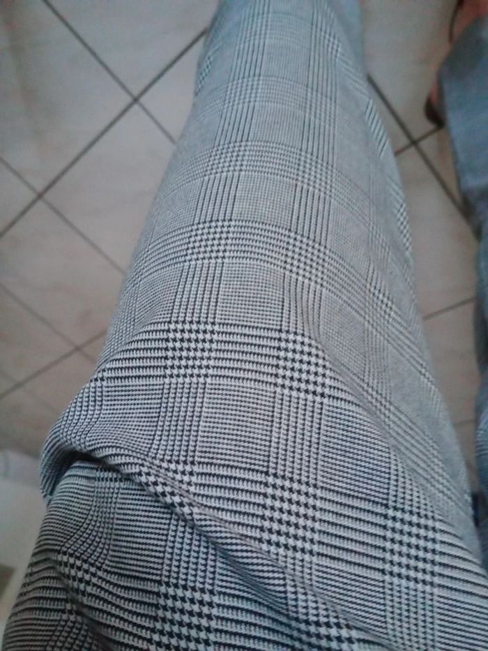 Pantalon cigarette 40 carreaux prince de galles c76 - photo numéro 5