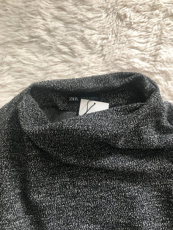 Superbe beau pull avec col drapée Zara neuf avec étiquette taille S - photo numéro 7