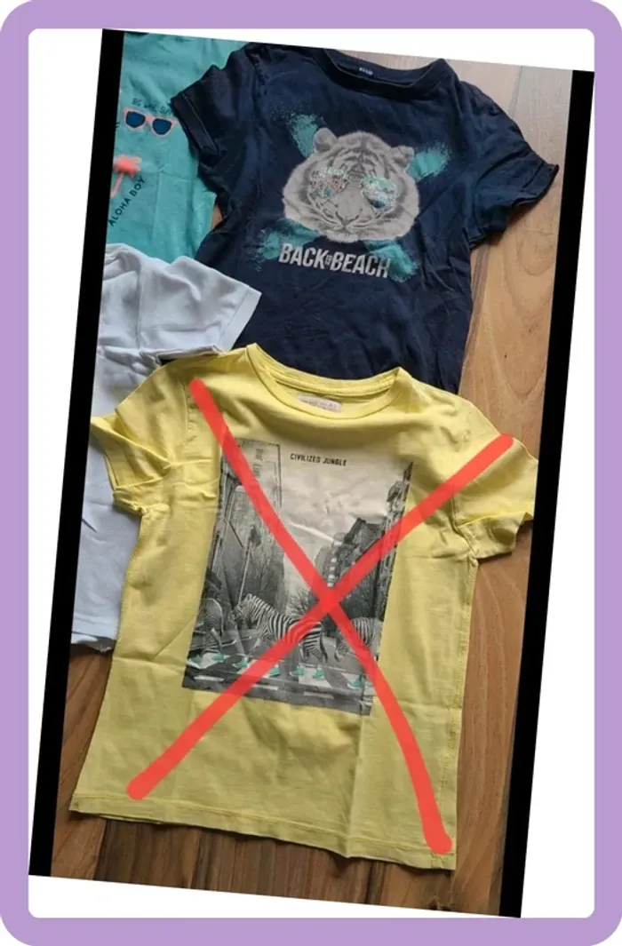 Lot de 3 t-shirts polos 8 ans - photo numéro 6