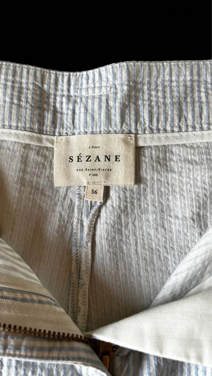 Short Lucas rayé tissu gauffré - photo numéro 7