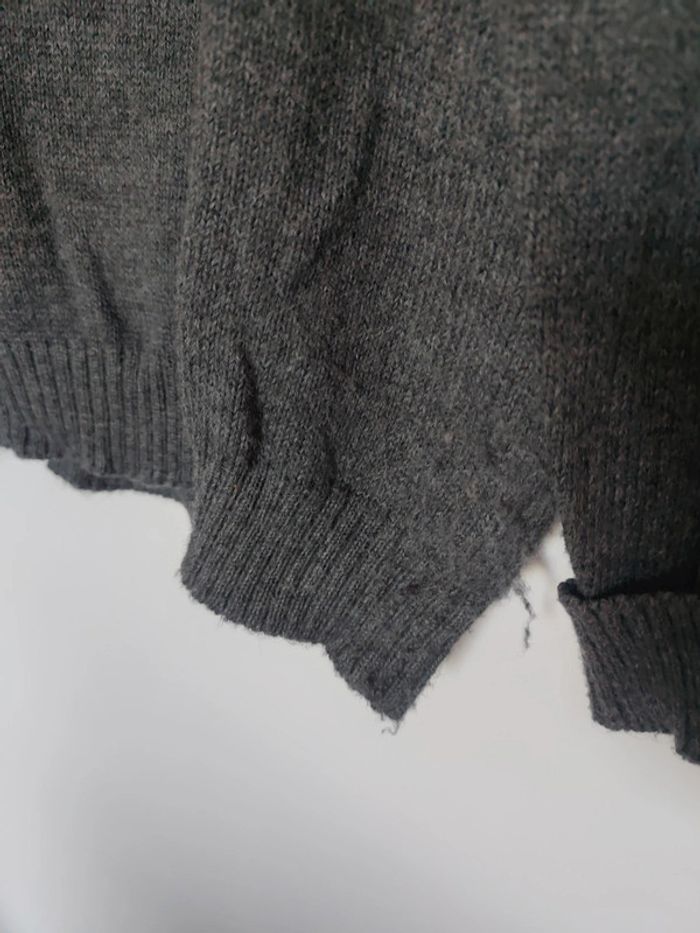 Pull col roulé en alpaga 70% gris taille L - photo numéro 2