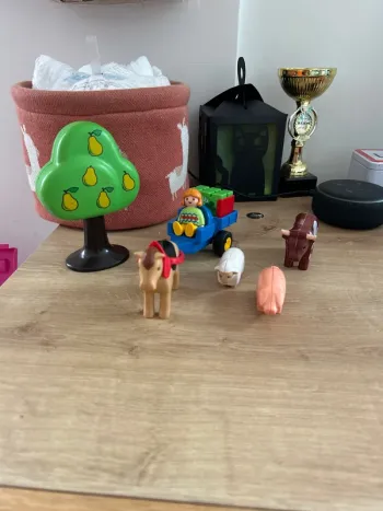 Playmobil 123 6620 Enfants/charrette/animaux