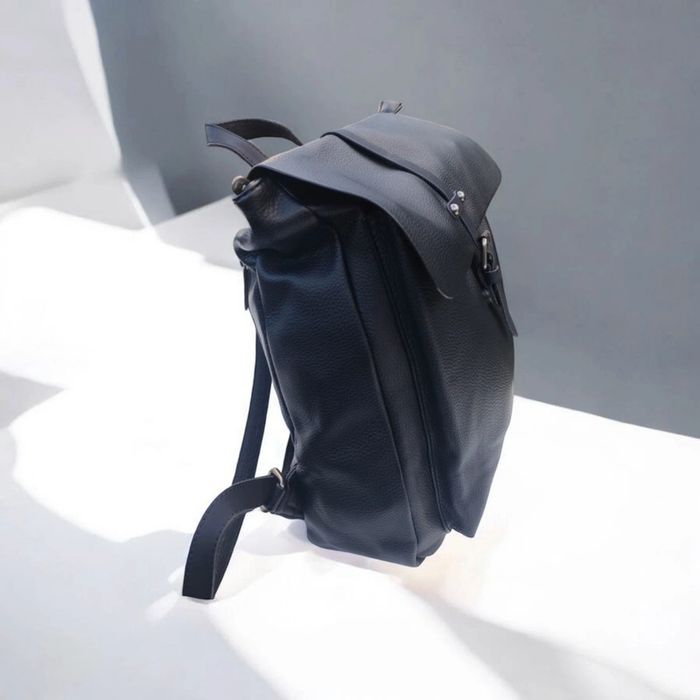 Sac à dos noir cuir polyuréthane - photo numéro 3