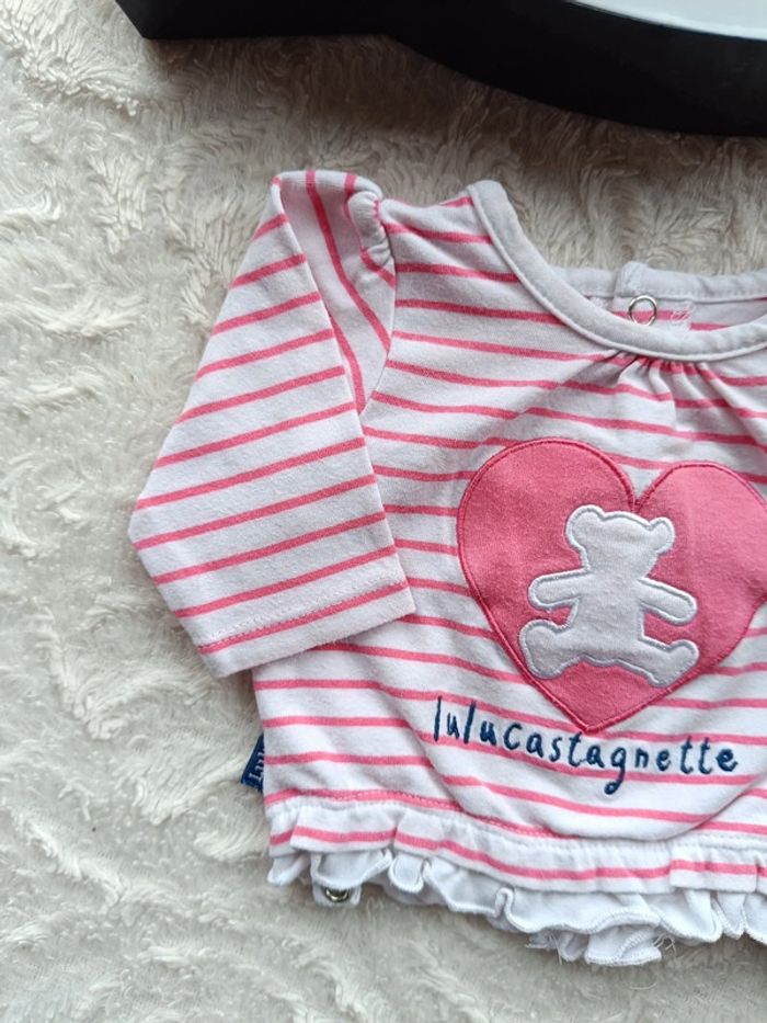 Ensemble (tee shirt manches longues+legging) Fille 1 mois cœur Lulu castagnette - photo numéro 4