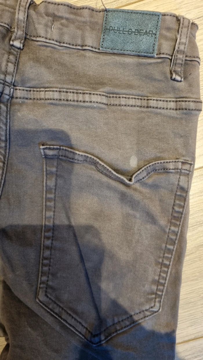 Jean pull & Bear 36 / 38 slim skinny marron - gris - photo numéro 6