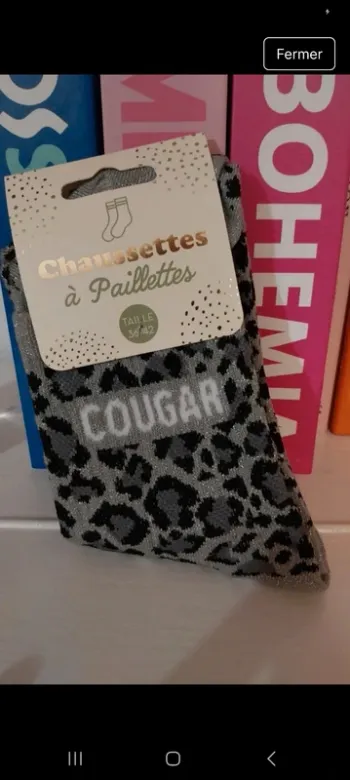 Chaussettes à paillettes Cougar nouvell Cp