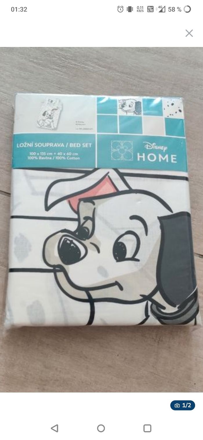 Housse couette lit enfant 101 dalmatien Disney neuf