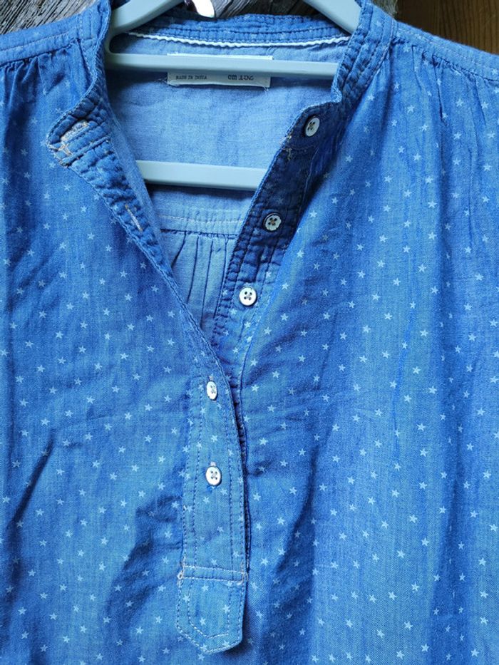 Jolie chemise style jeans à petites étoiles bleue ciel 🌟, 11/12 ans, Zara Girls - photo numéro 3