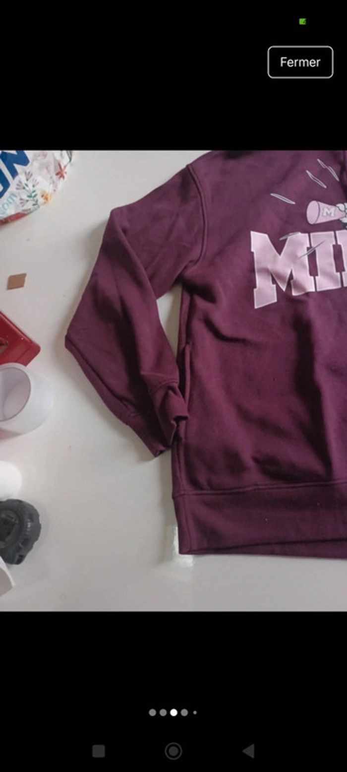 Sweat à capuche femme Disney Minnie taille L - photo numéro 3