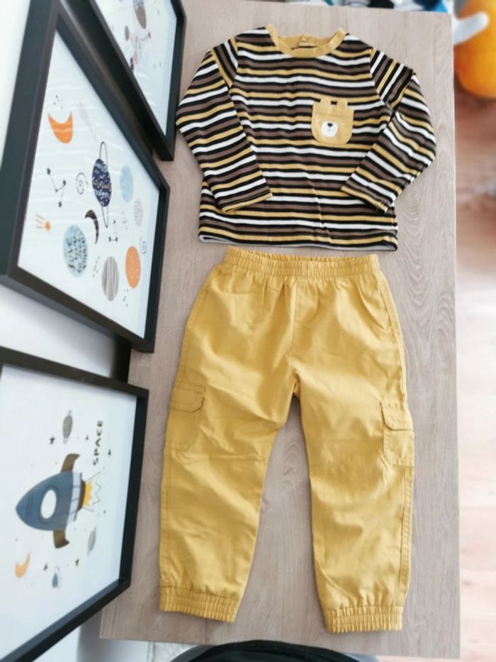 Ensemble T-shirt manches longues + pantalon
