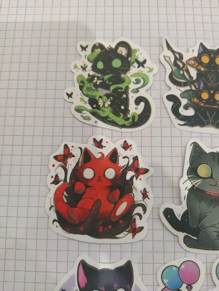 Stickers chat noir (lot D) - photo numéro 2