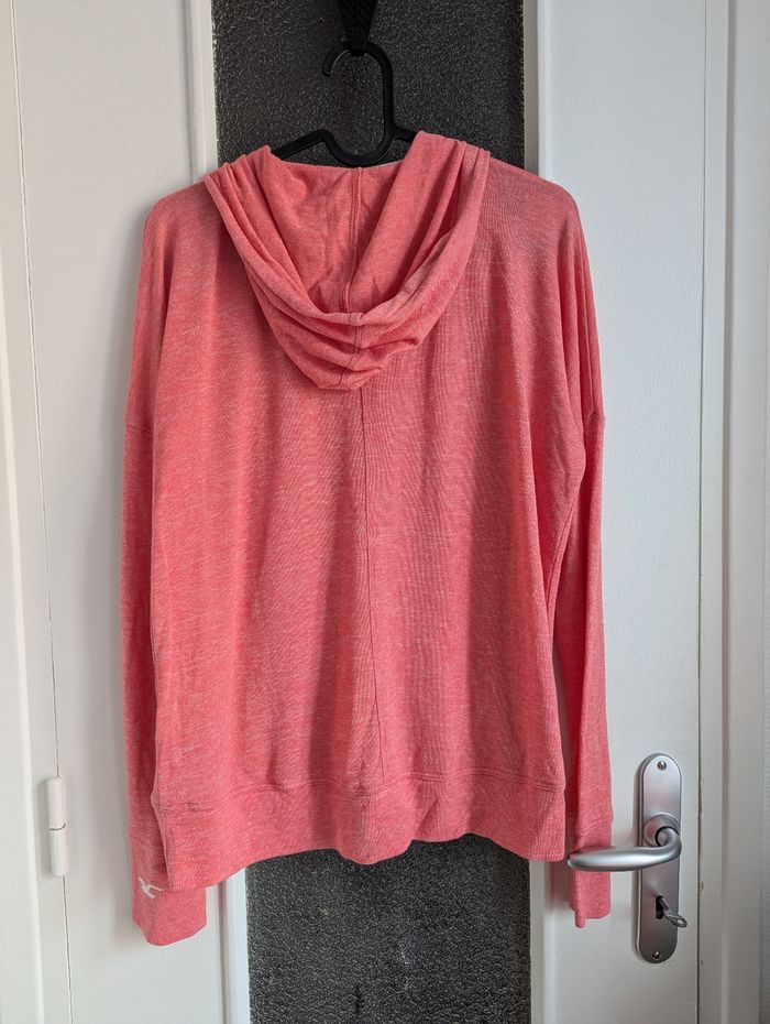 Sweat à capuche zippé rose Hollister taille M - photo numéro 3