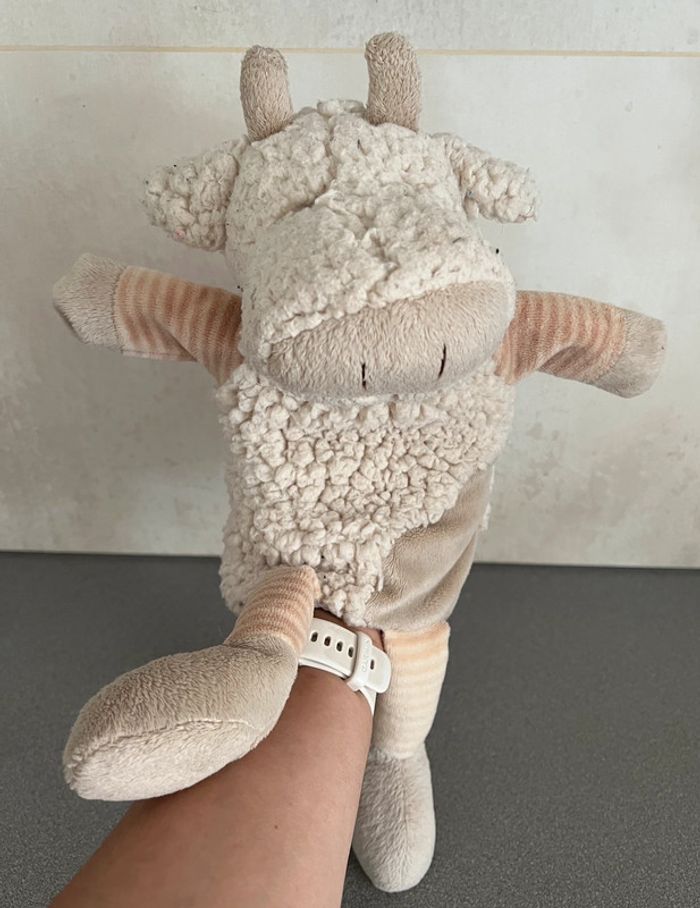 Doudou marionnette vache 🐮 35cm Cocktail Scandinave
