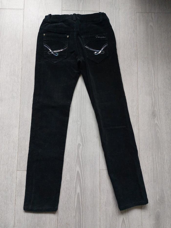 Pantalon en velours noir Miss Gems taille 14 ans - photo numéro 5