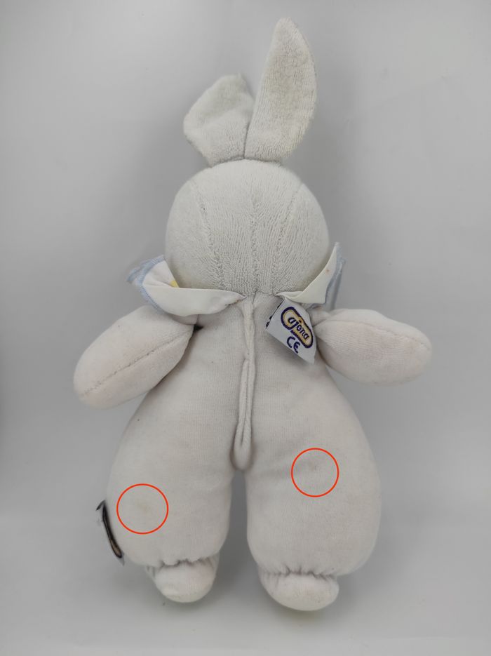 Doudou Lapin blanc Ajena Vintage - photo numéro 2