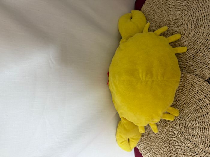 doudou peluche crabe korall krabba jaune - photo numéro 3