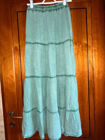 Jupe gaze de coton verte Farfalla taille unique