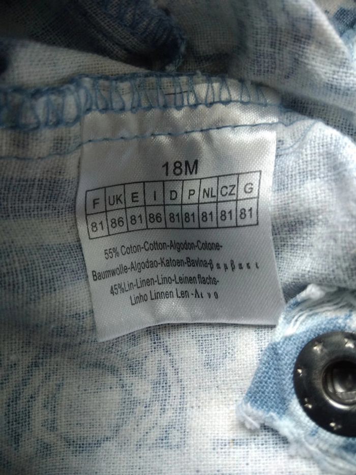 Ensemble salopette short garçon 18 mois - photo numéro 8