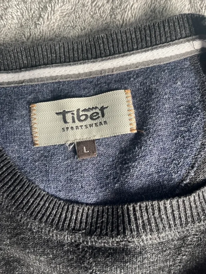 Pull Tibet Sportswear Gris Foncé Taille L – Col Rond, Confortable & Polyvalent – 100% Coton - photo numéro 4