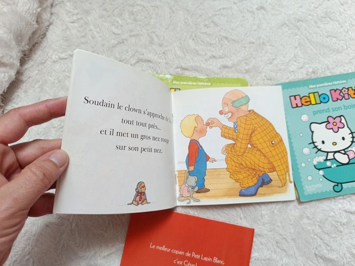 Lot de 4 livres bébé enfant Petit lapin blanc Léo et Popi Hello Kitty - photo numéro 6
