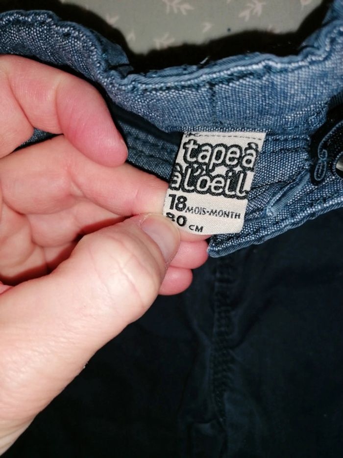 Pantalon bleu marine Tape à l'œil taille 18 mois - photo numéro 2