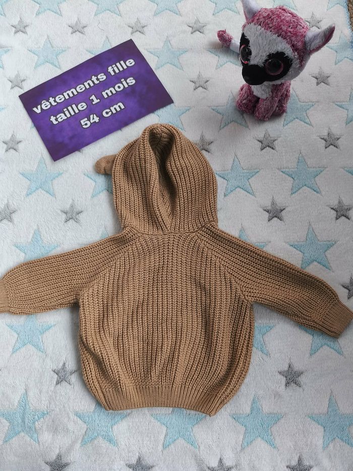 Gilet à capuche Cozy Cub - 1-3 mois - Marron - État : Excellent - photo numéro 5