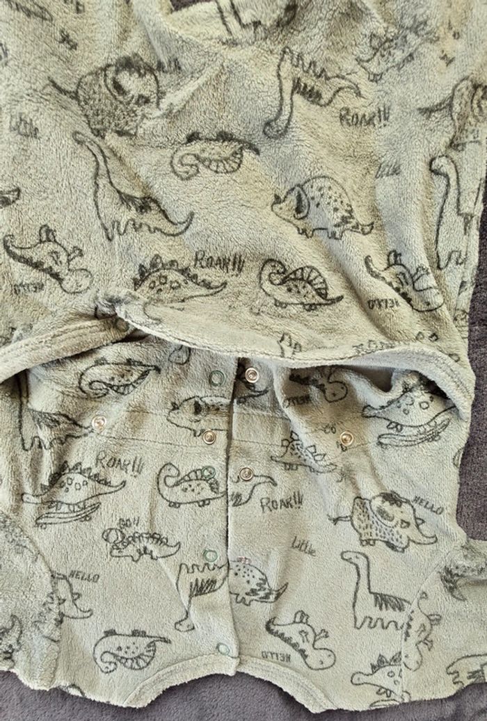 Pyjama effet velours manches longues vert kaki (lot de 2) - photo numéro 5