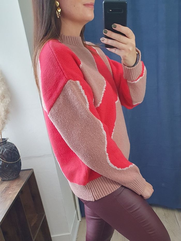 Pull chaud Perpignan fushia/vieux rose Taille unique - photo numéro 4