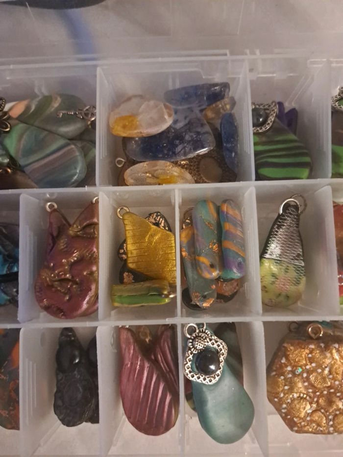 Lot pendentif boucles ou d'oreilles pendante - photo numéro 7