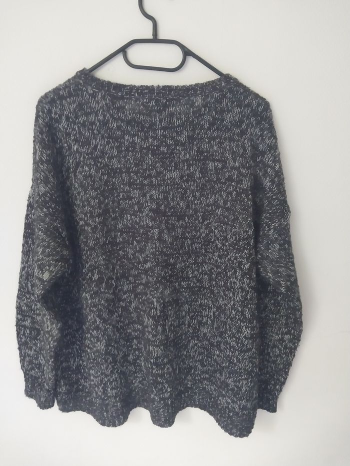 Pull oversize chiné noir et blanc – New Look – Taille L - photo numéro 3