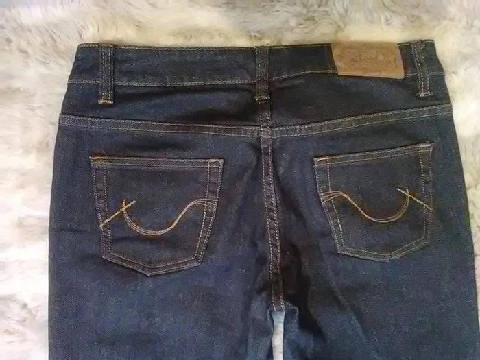 Pantacourt ou jean court femme en jean bleu foncé T40 - Jsfn denim - photo numéro 7
