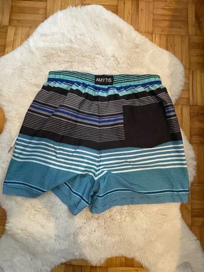 Short de bain/sport rayé bleu taille M Amytis - photo numéro 2