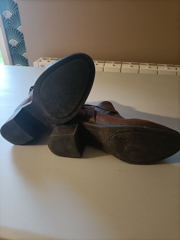 Bottines marron talon - photo numéro 3