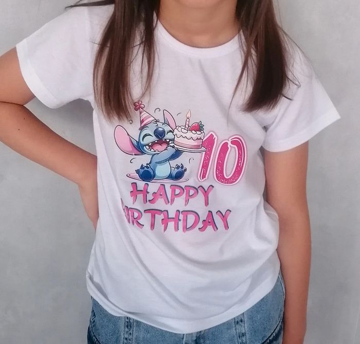 Thee shirt stitch happy birthday 10 ans 🎂
