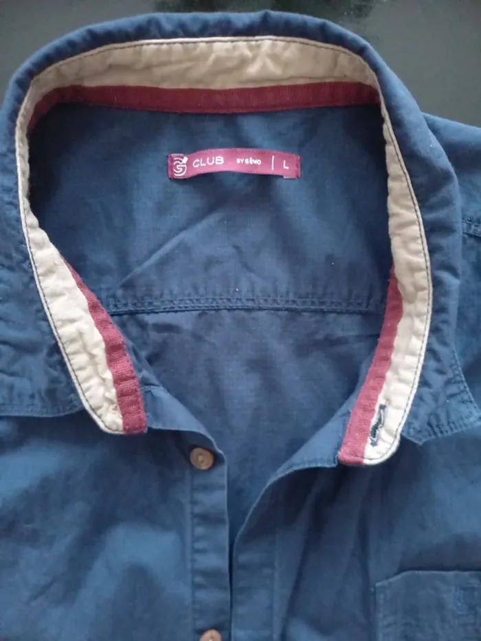 Chemise homme bleue L - photo numéro 7
