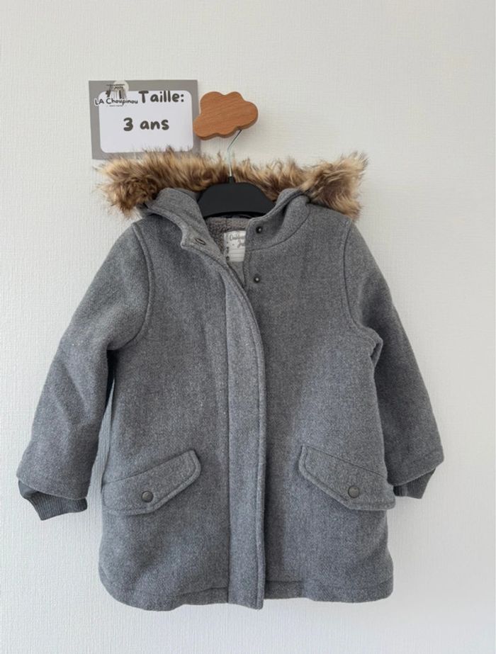 Manteau gris - taille 3 ans 🌸