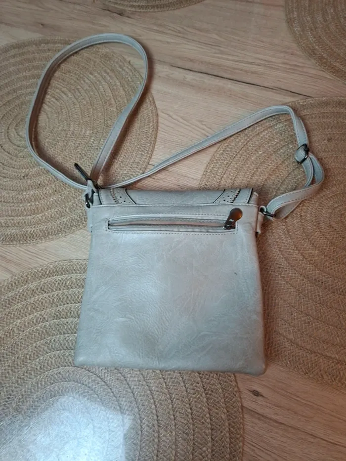 Sac bandoulière gris clair – pratique et léger - photo numéro 3