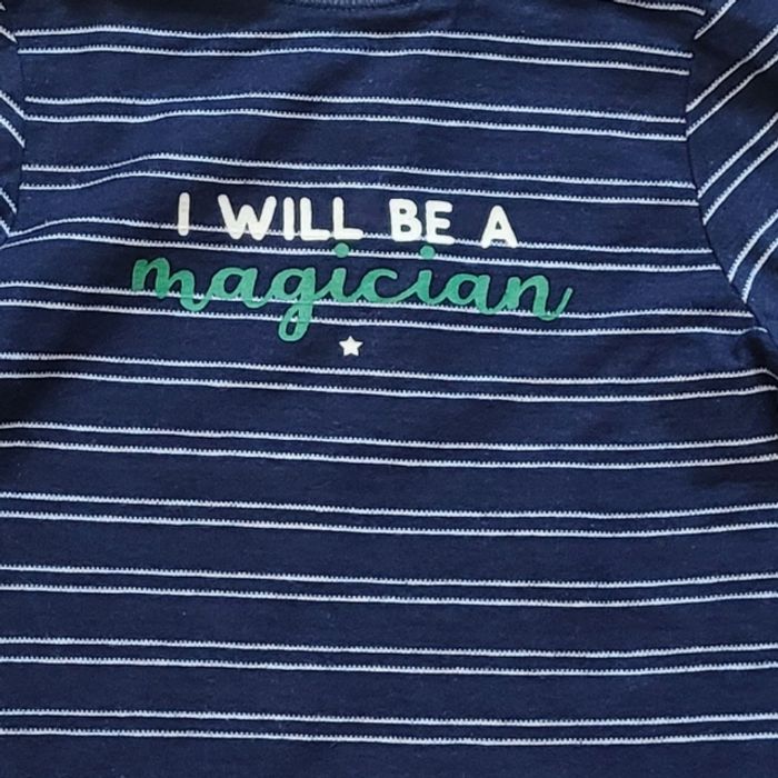 Maillot manche longue bleu à rayures blanche. Garçon 3 ans. Marque Kiabi - photo numéro 2