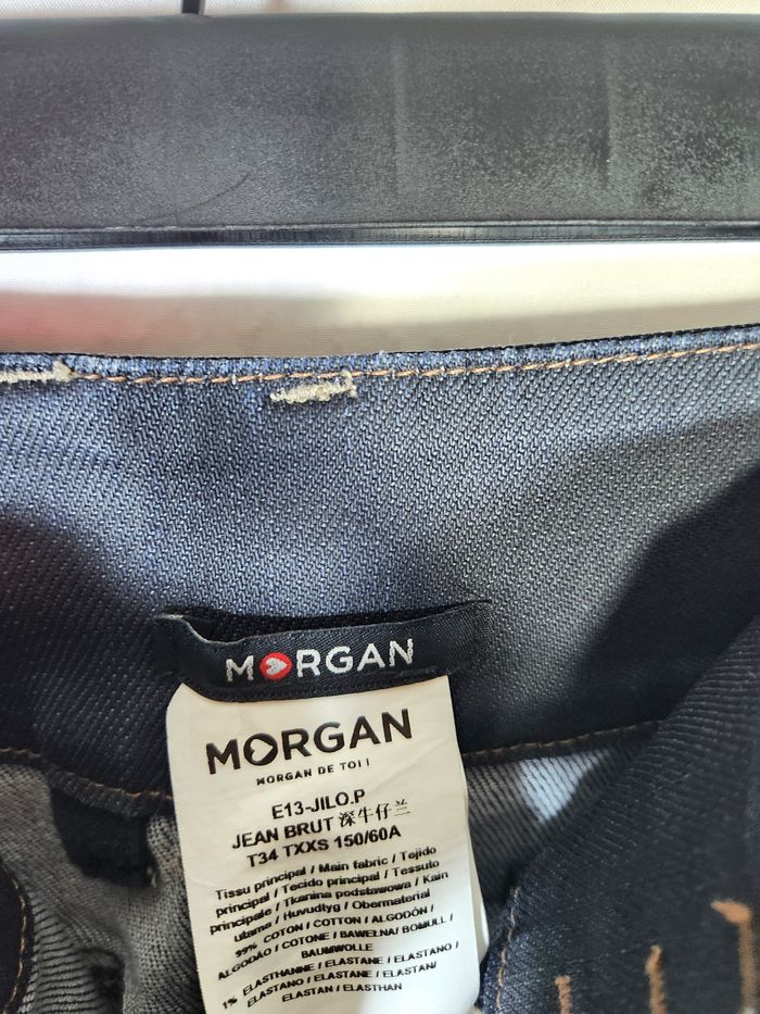 Jupe Courte en Jean Brut Morgan - Taille 34 - photo numéro 4