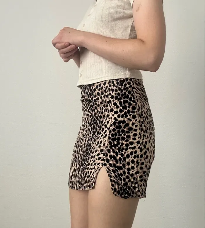 Jupe taille haute motif léopard - photo numéro 5