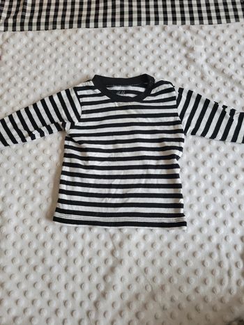 Tee-shirt manches longues 4-6 mois – H&M – Mixte
