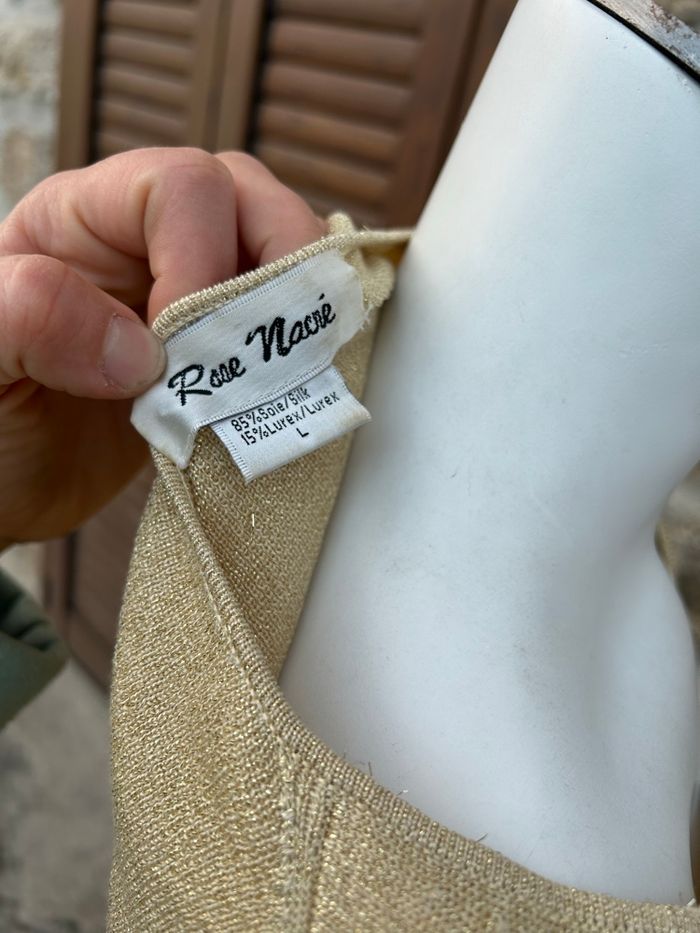 Pull doré effet brillant - photo numéro 2