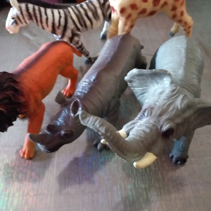Lot de grandes figurines animaux de la savane - photo numéro 2