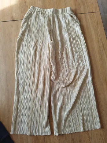 Pantalon fluide doré