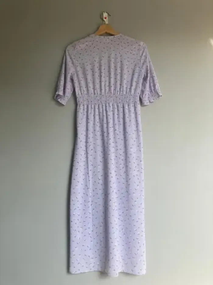 Robe longue été Monki taille 32 - Lilas à fleurs, très bon état - photo numéro 6